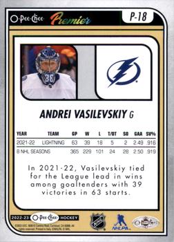 2022-23 O-Pee-Chee - O-Pee-Chee Premier #P-18 Andrei Vasilevskiy Back