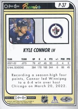 2022-23 O-Pee-Chee - O-Pee-Chee Premier #P-37 Kyle Connor Back