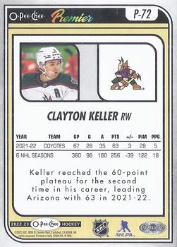 2022-23 O-Pee-Chee - O-Pee-Chee Premier #P-72 Clayton Keller Back
