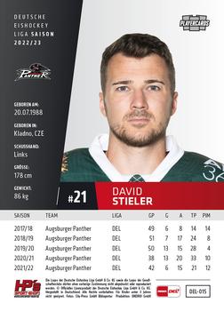 2022-23 Playercards (DEL) #15 David Stieler Back