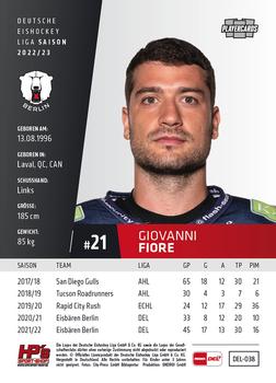 2022-23 Playercards (DEL) #38 Giovanni Fiore Back