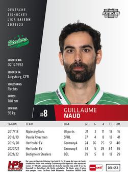 2022-23 Playercards (DEL) #54 Guillaume Naud Back