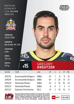 2022-23 Playercards (DEL) #80 Gregory Kreutzer Back