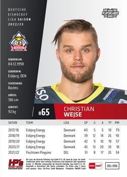 2022-23 Playercards (DEL) #96 Christian Wejse Back