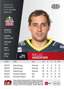 2022-23 Playercards (DEL) #97 Niklas Andersen Back