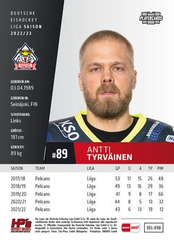2022-23 Playercards (DEL) #98 Antti Tyrväinen Back