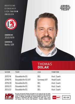 2022-23 Playercards (DEL) #124 Thomas Dolak Back