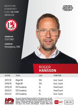 2022-23 Playercards (DEL) #125 Roger Hansson Back
