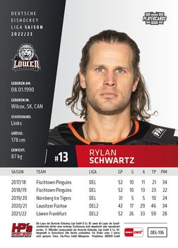2022-23 Playercards (DEL) #136 Rylan Schwartz Back