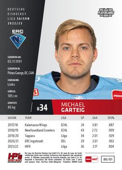 2022-23 Playercards (DEL) #151 Michael Garteig Back