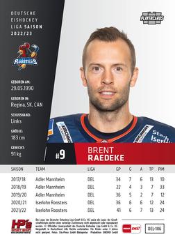 2022-23 Playercards (DEL) #186 Brent Raedeke Back