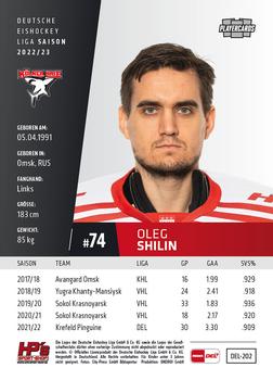 2022-23 Playercards (DEL) #202 Oleg Shilin Back