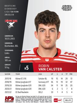 2022-23 Playercards (DEL) #211 Robin van Calster Back