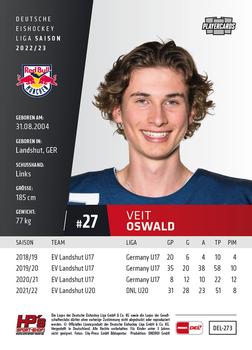2022-23 Playercards (DEL) #273 Veit Oswald Back