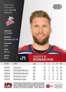 2022-23 Playercards (DEL) #283 Andrew Bodnarchuk Back