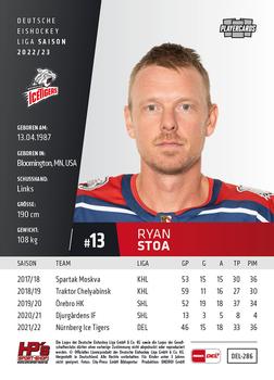 2022-23 Playercards (DEL) #286 Ryan Stoa Back