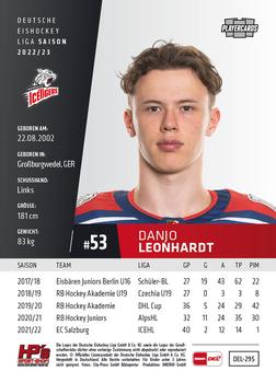2022-23 Playercards (DEL) #295 Danjo Leonhardt Back