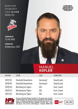 2022-23 Playercards (DEL) #299 Manuel Kofler Back