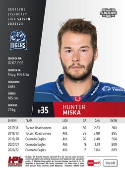 2022-23 Playercards (DEL) #327 Hunter Miska Back