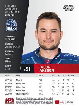 2022-23 Playercards (DEL) #341 Jason Akeson Back
