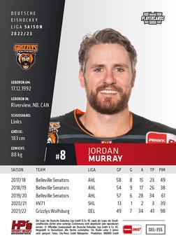 2022-23 Playercards (DEL) #355 Jordan Murray Back