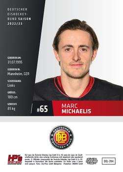 2022-23 Playercards (DEL) #394 Marc Michaelis Back