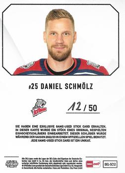 2022-23 Playercards (DEL) - Sticks #DEL-SC12 Daniel Schmolz Back