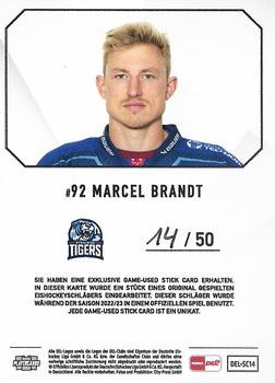 2022-23 Playercards (DEL) - Sticks #DEL-SC14 Marcel Brandt Back