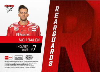 2022-23 Playercards (DEL) - Rearguards #DEL-RG09 Nick Bailen Back