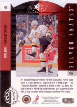 1993-94 Upper Deck - Silver Skates Silver (Hobby) #H2 Pavel Bure Back