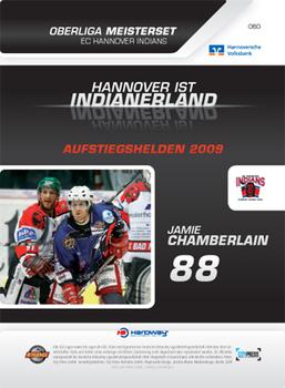 2009-10 Hannover Indians Playercards #60 Jamie Chamberlain Back