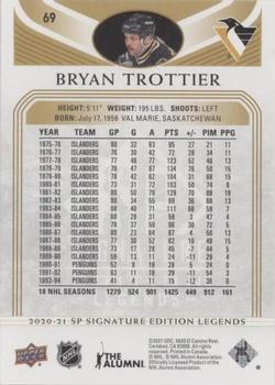 2020-21 SP Signature Edition Legends - Gold Foil #69 Bryan Trottier Back
