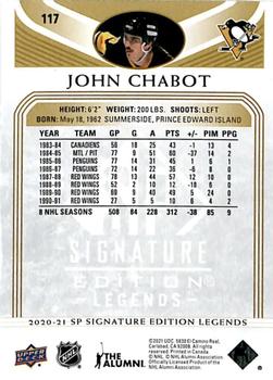 2020-21 SP Signature Edition Legends - Gold Foil #117 John Chabot Back