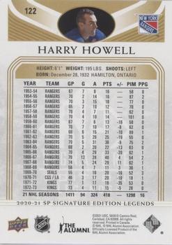 2020-21 SP Signature Edition Legends - Gold Foil #122 Harry Howell Back