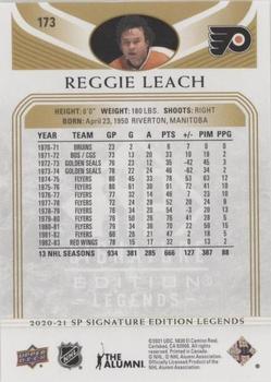 2020-21 SP Signature Edition Legends - Gold Foil #173 Reggie Leach Back