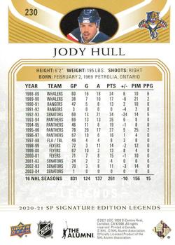 2020-21 SP Signature Edition Legends - Gold Foil #230 Jody Hull Back