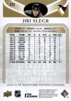 2020-21 SP Signature Edition Legends - Gold Foil #272 Jiri Slegr Back