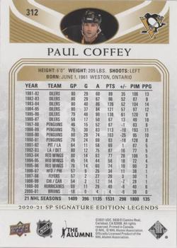 2020-21 SP Signature Edition Legends - Gold Foil #312 Paul Coffey Back