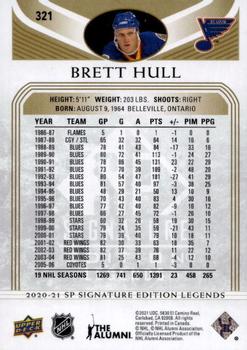 2020-21 SP Signature Edition Legends - Gold Foil #321 Brett Hull Back