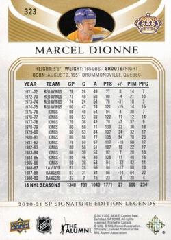 2020-21 SP Signature Edition Legends - Gold Foil #323 Marcel Dionne Back