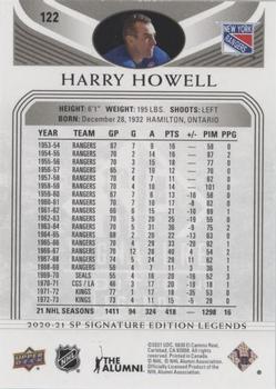 2020-21 SP Signature Edition Legends - Black #122 Harry Howell Back