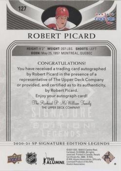 2020-21 SP Signature Edition Legends - Black #127 Robert Picard Back