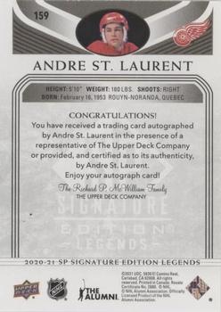 2020-21 SP Signature Edition Legends - Black #159 Andre St. Laurent Back