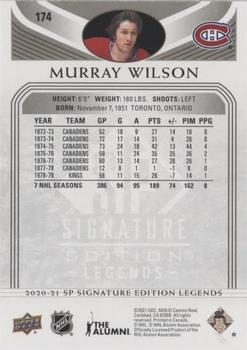 2020-21 SP Signature Edition Legends - Black #174 Murray Wilson Back