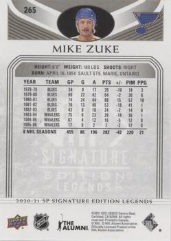 2020-21 SP Signature Edition Legends - Black #265 Mike Zuke Back