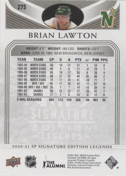 2020-21 SP Signature Edition Legends - Black #275 Brian Lawton Back