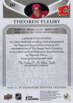 2020-21 SP Signature Edition Legends - Black #343 Theoren Fleury Back