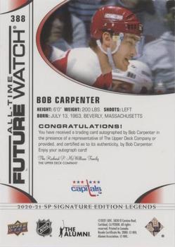 2020-21 SP Signature Edition Legends - Black #388 Bob Carpenter Back