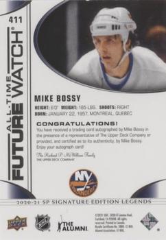 2020-21 SP Signature Edition Legends - Black #411 Mike Bossy Back