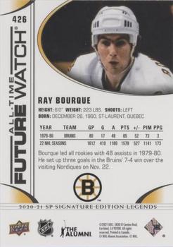 2020-21 SP Signature Edition Legends - Black #426 Ray Bourque Back